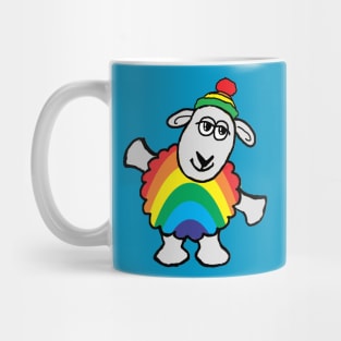 Rainbow Pop Art Tattoo Sheep by LowEndGraphics Mug